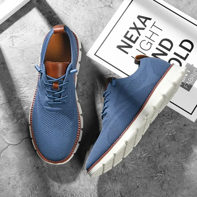 Breeze Shoes for Men Oxfords Lace Up Walking Comfortable Business Casual Shoes Wearbreeze Urban Mesh Dress Sneakers