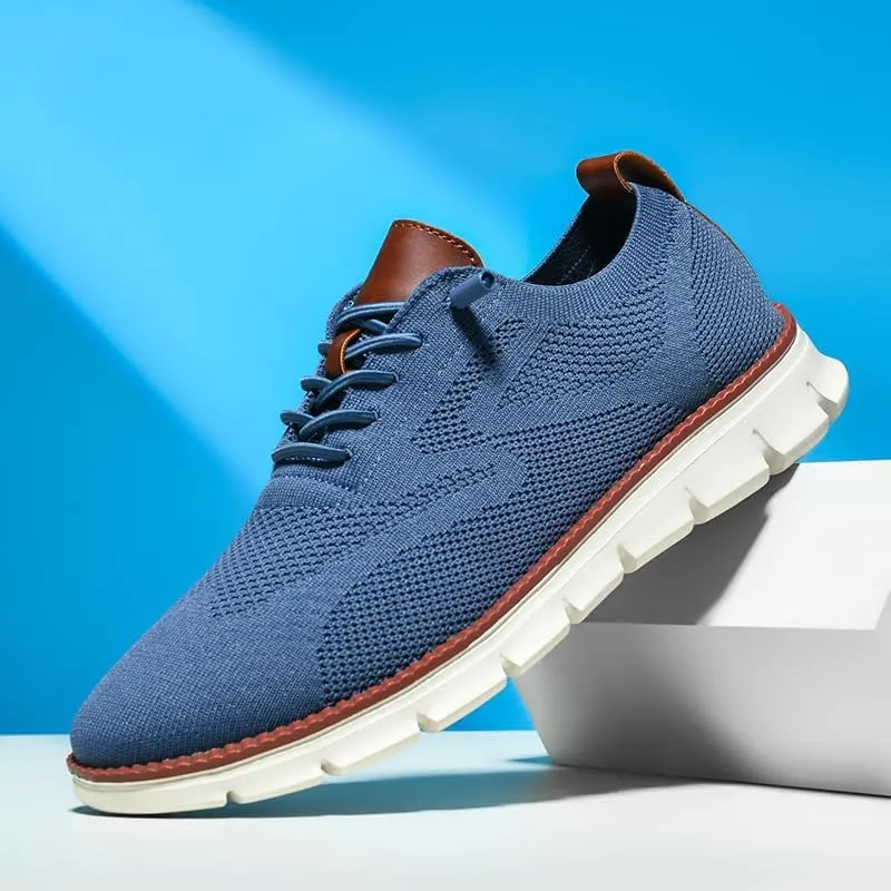Breeze Shoes for Men Oxfords Lace Up Walking Comfortable Business Casual Shoes Wearbreeze Urban Mesh Dress Sneakers