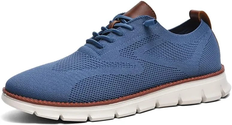 Breeze Shoes for Men Oxfords Lace Up Walking Comfortable Business Casual Shoes Wearbreeze Urban Mesh Dress Sneakers
