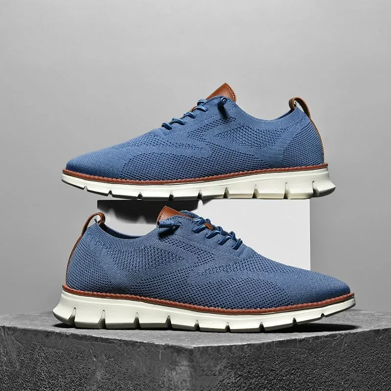 Breeze Shoes for Men Oxfords Lace Up Walking Comfortable Business Casual Shoes Wearbreeze Urban Mesh Dress Sneakers