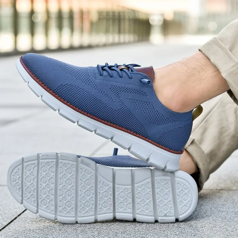 Breeze Shoes for Men Oxfords Lace Up Walking Comfortable Business Casual Shoes Wearbreeze Urban Mesh Dress Sneakers