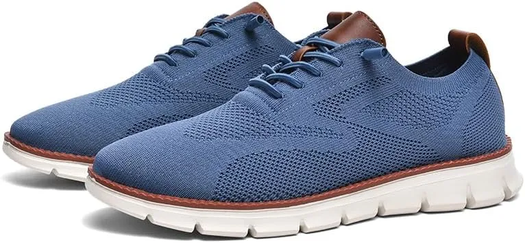 Breeze Shoes for Men Oxfords Lace Up Walking Comfortable Business Casual Shoes Wearbreeze Urban Mesh Dress Sneakers