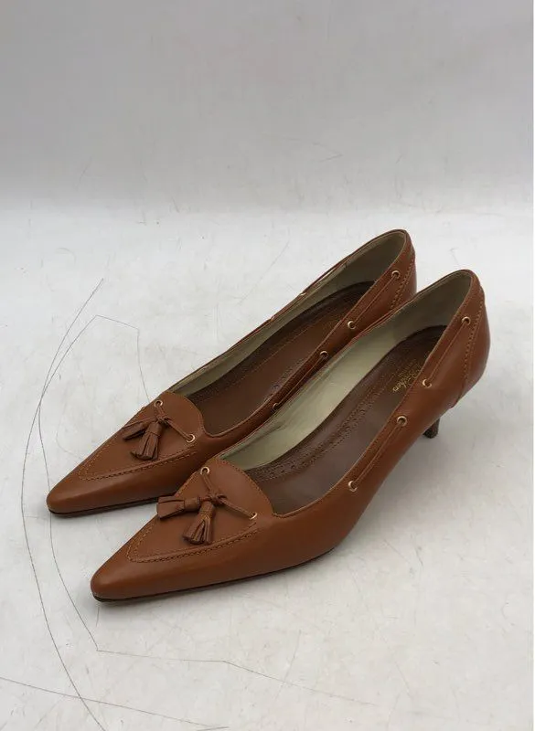 Brooks Brothers Women's Brown Kitten Pump Heels