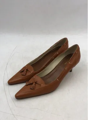 Brooks Brothers Women's Brown Kitten Pump Heels
