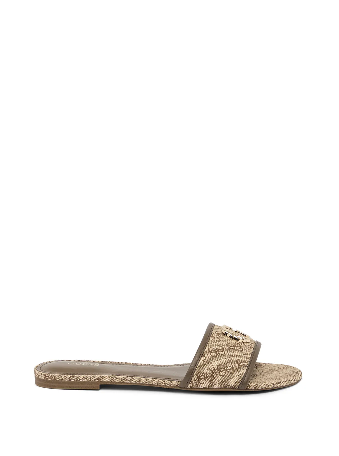 Brown Logo Tahiti Slide Sandals