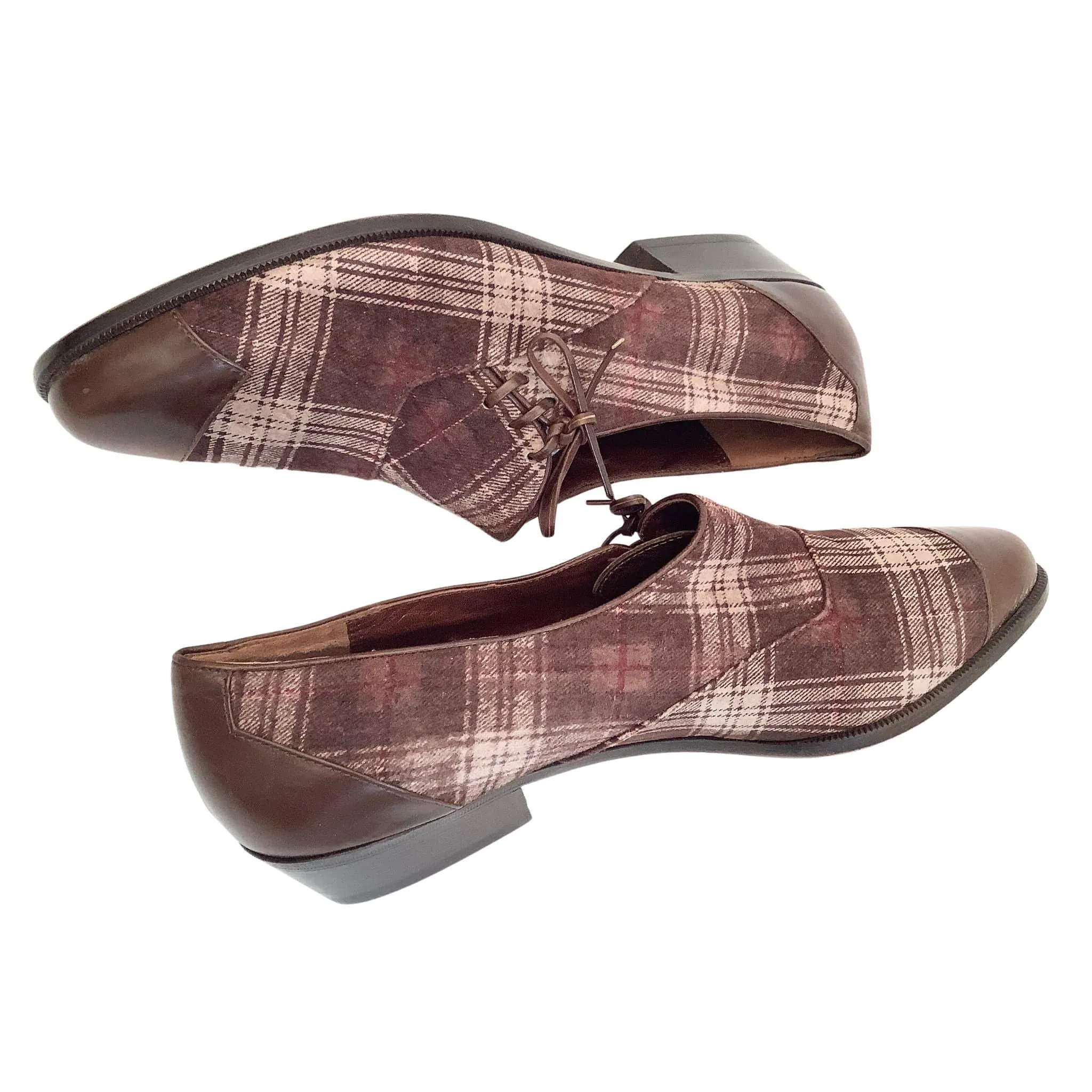 Brown Tartan 1990s Shoes