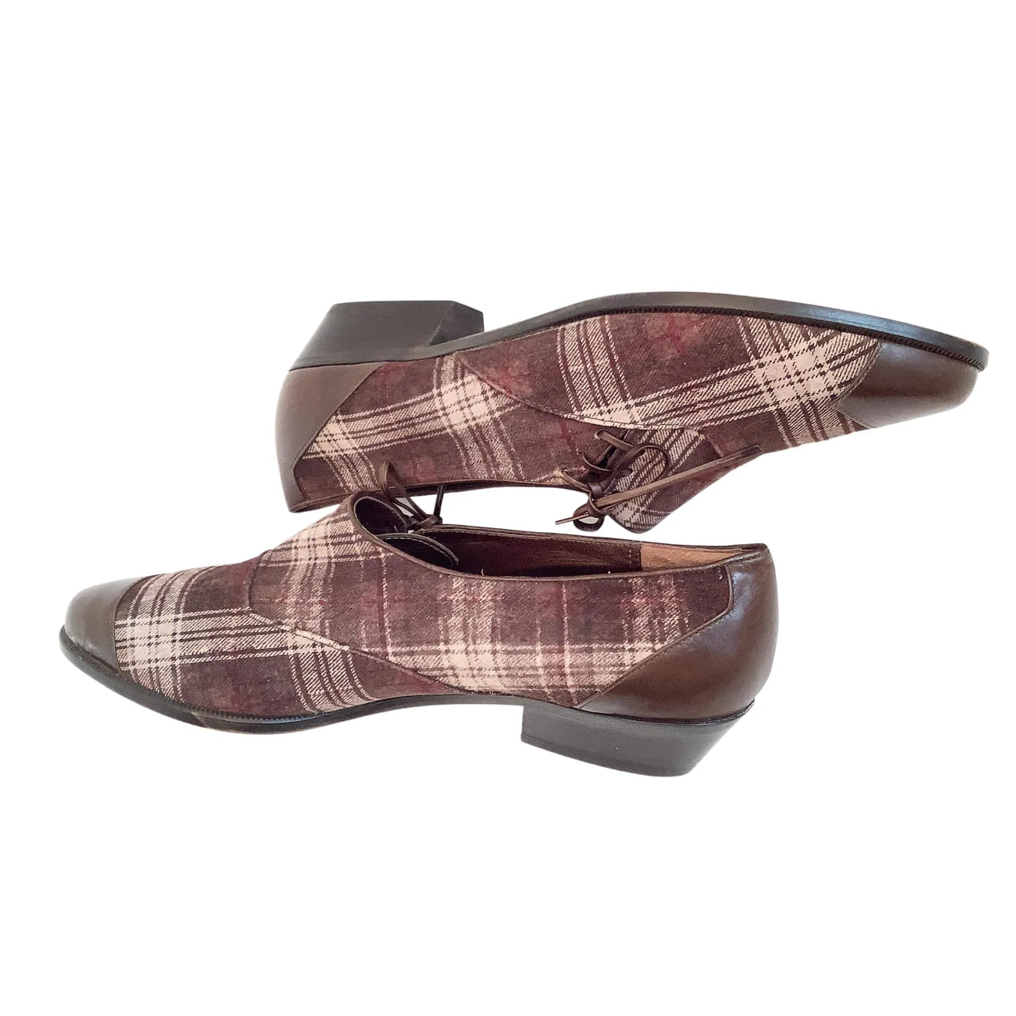 Brown Tartan 1990s Shoes