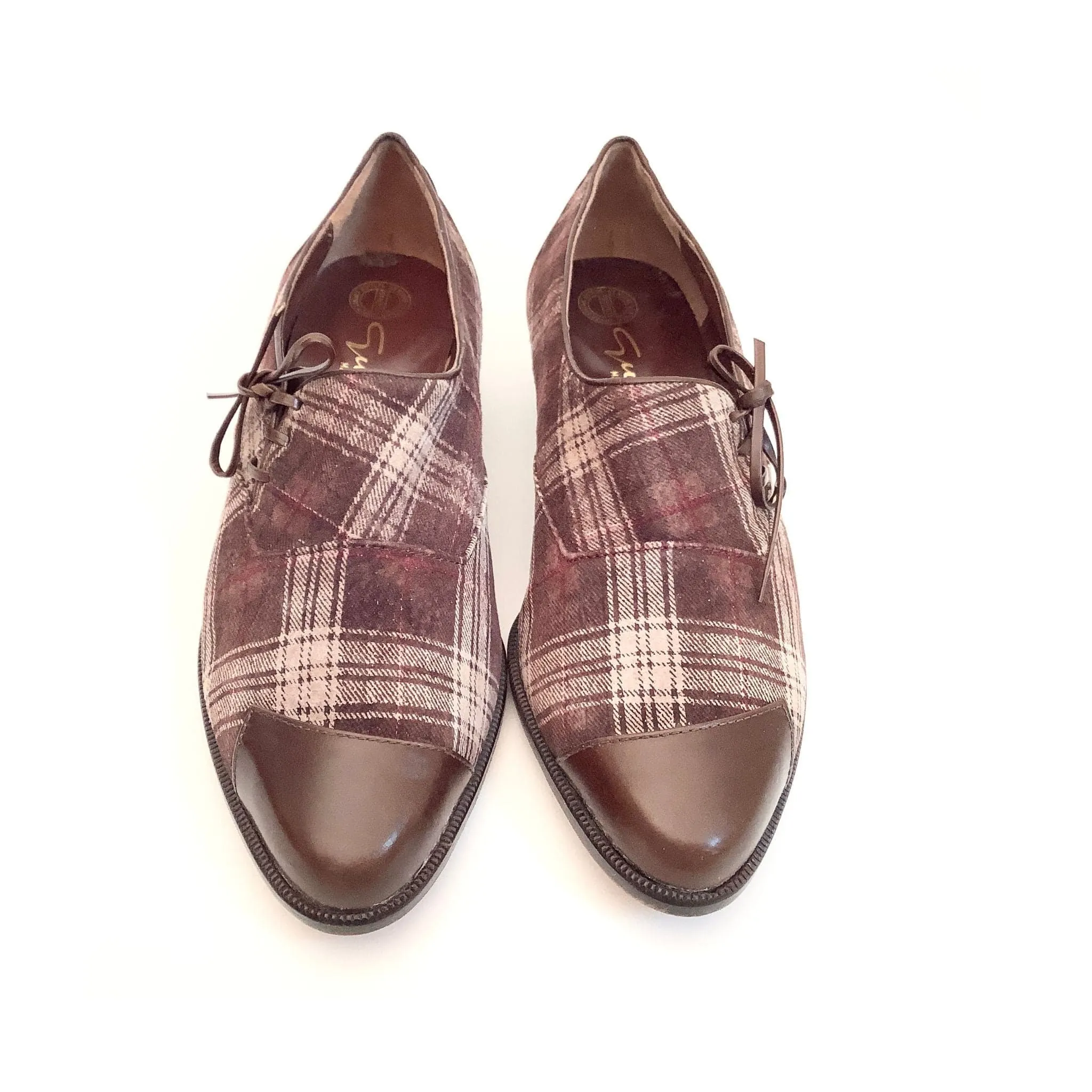 Brown Tartan 1990s Shoes