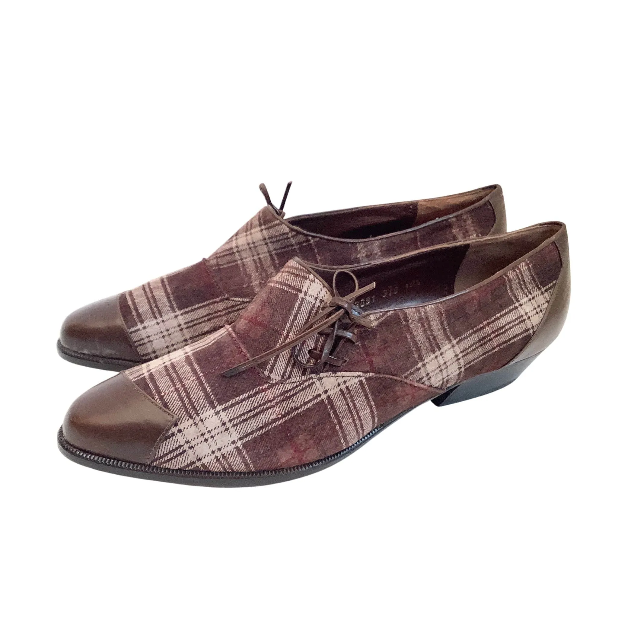 Brown Tartan 1990s Shoes
