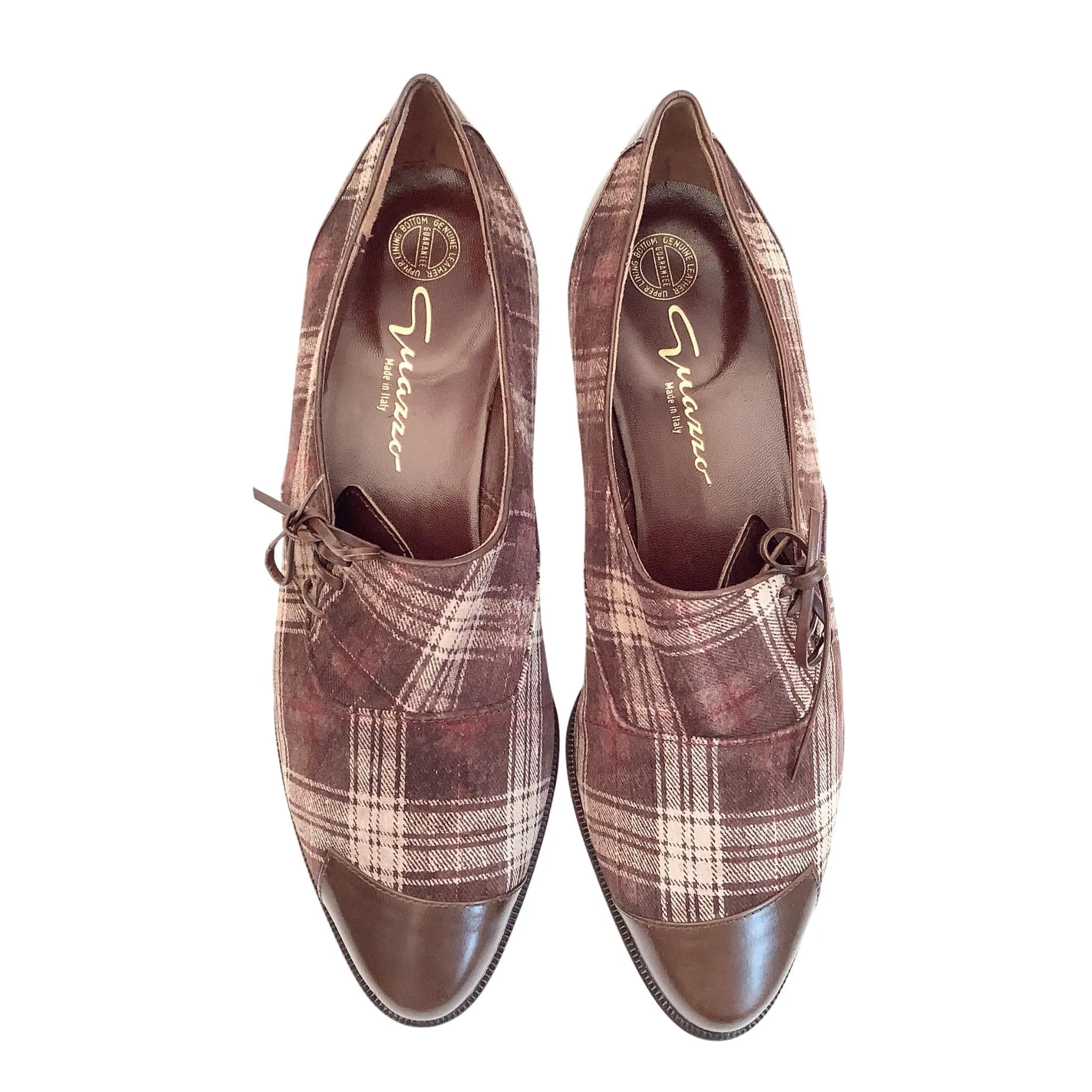 Brown Tartan 1990s Shoes