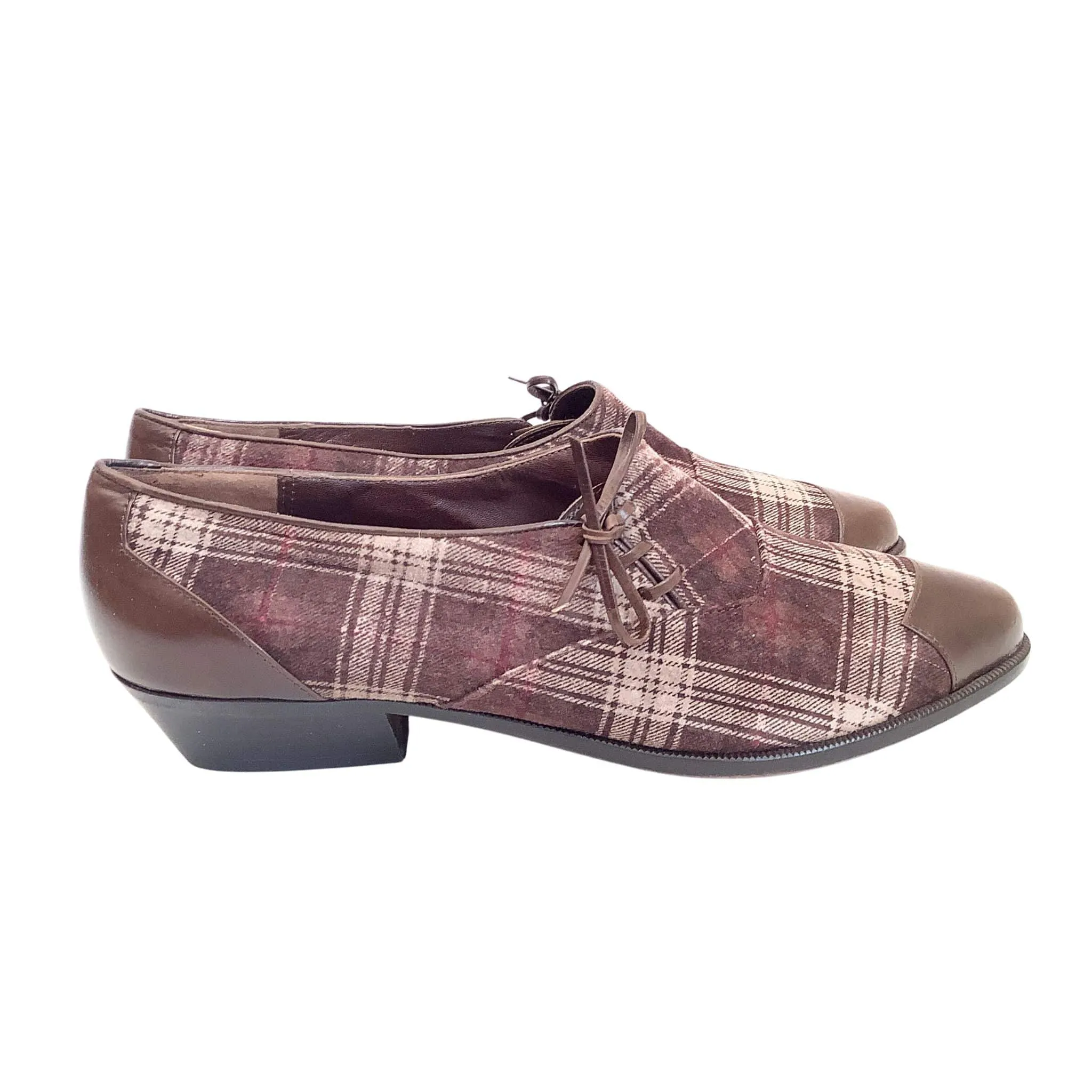 Brown Tartan 1990s Shoes