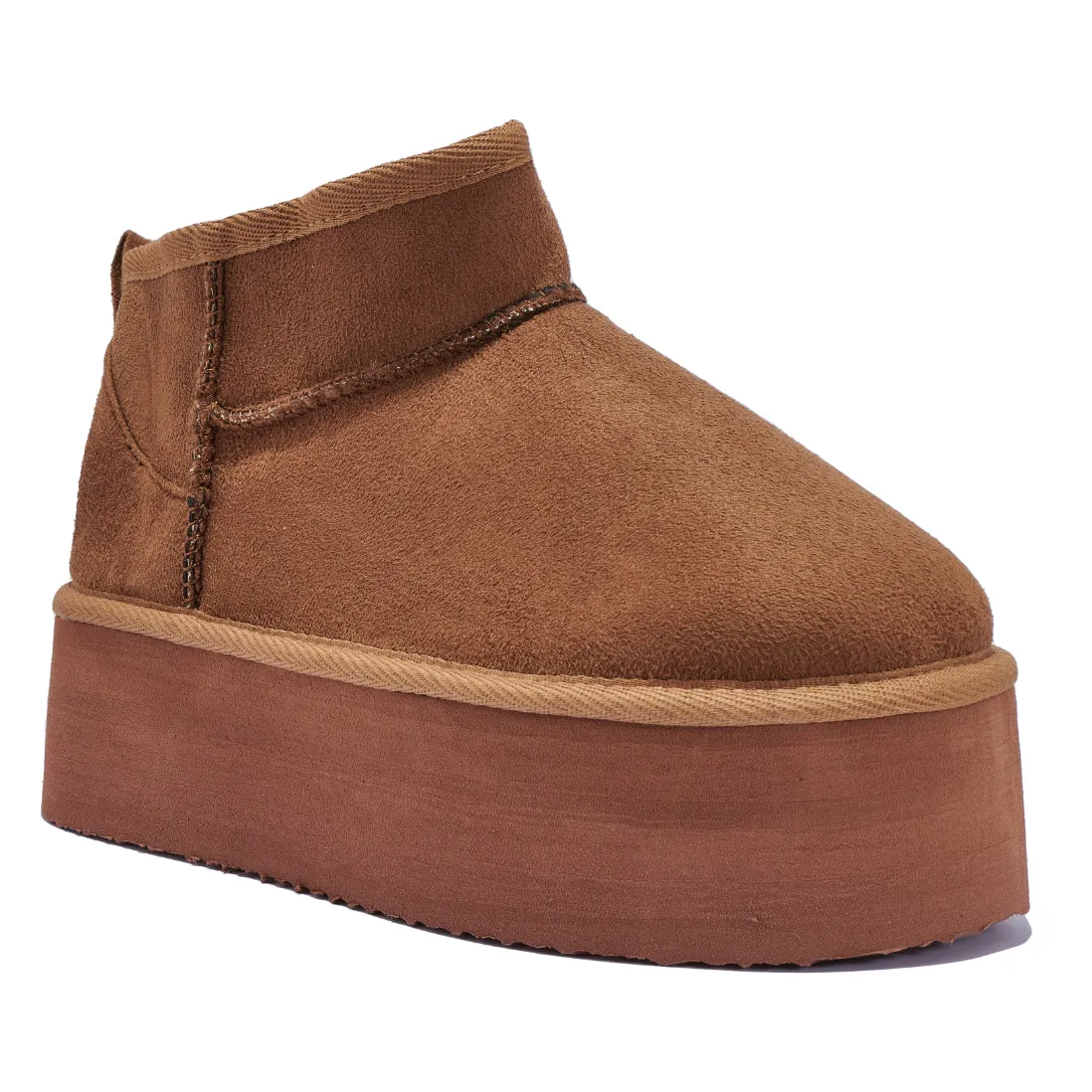 C500 TRIPLE PLATFORM ANKLE BOOT WITH FUR LINNING