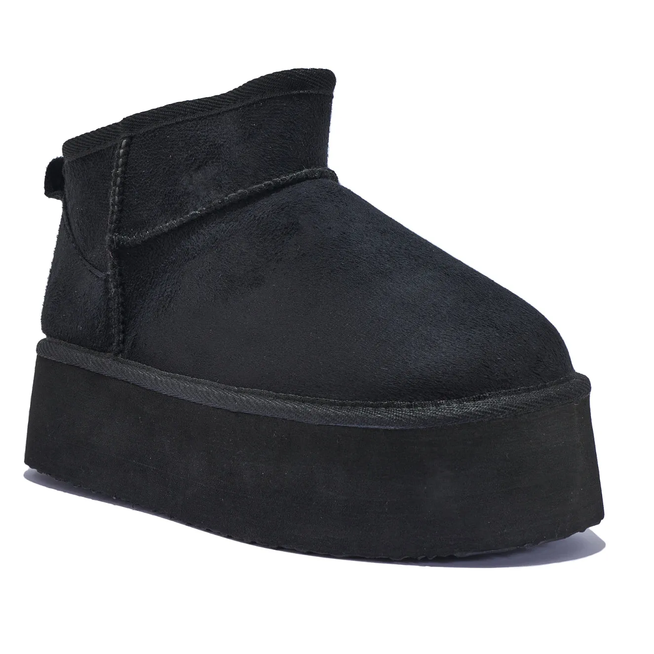 C500 TRIPLE PLATFORM ANKLE BOOT WITH FUR LINNING