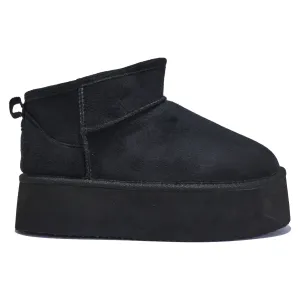 C500 TRIPLE PLATFORM ANKLE BOOT WITH FUR LINNING