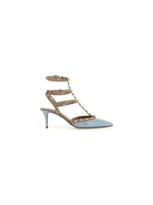 Caged Rockstud Slingback Pumps
