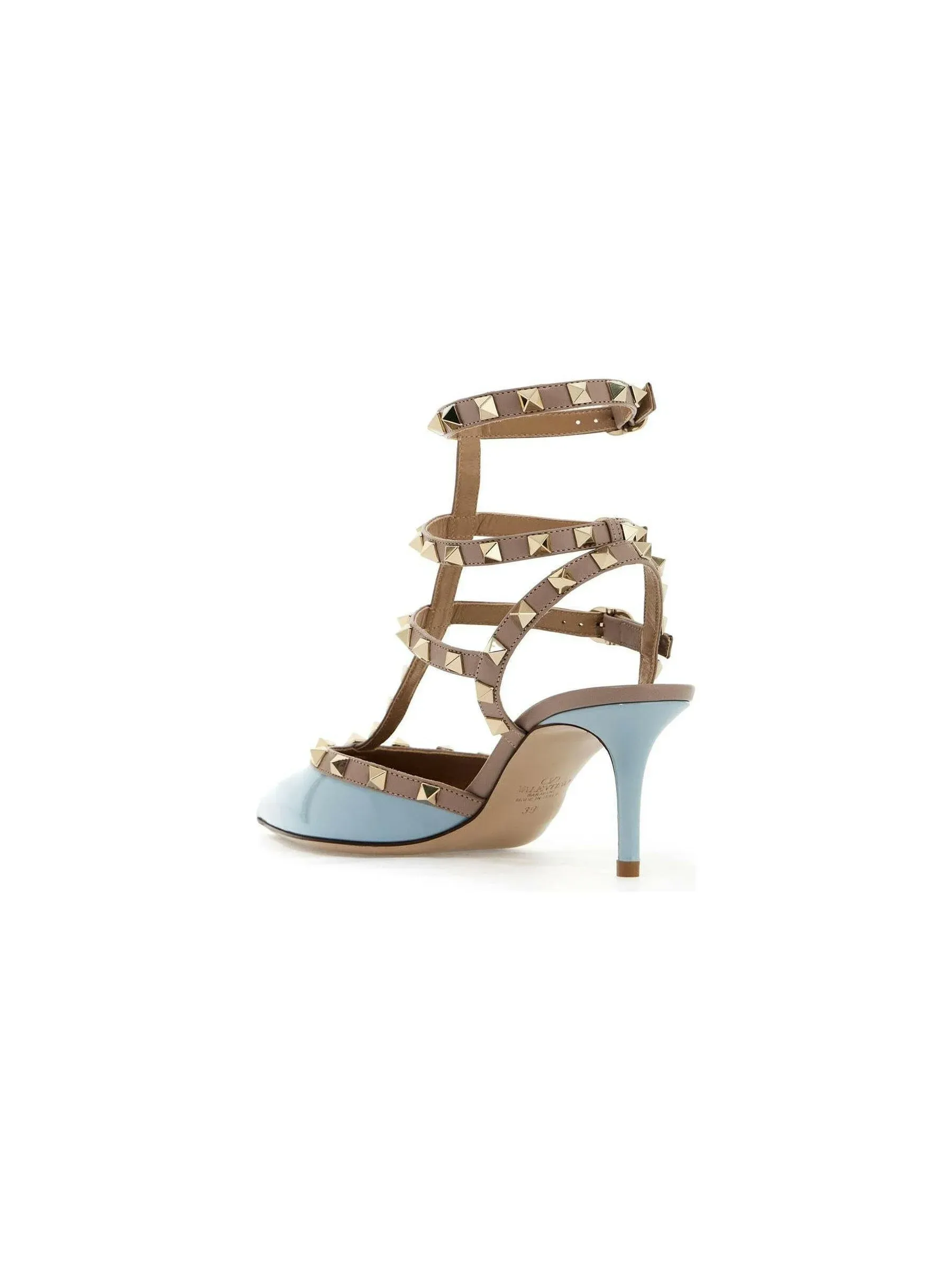Caged Rockstud Slingback Pumps