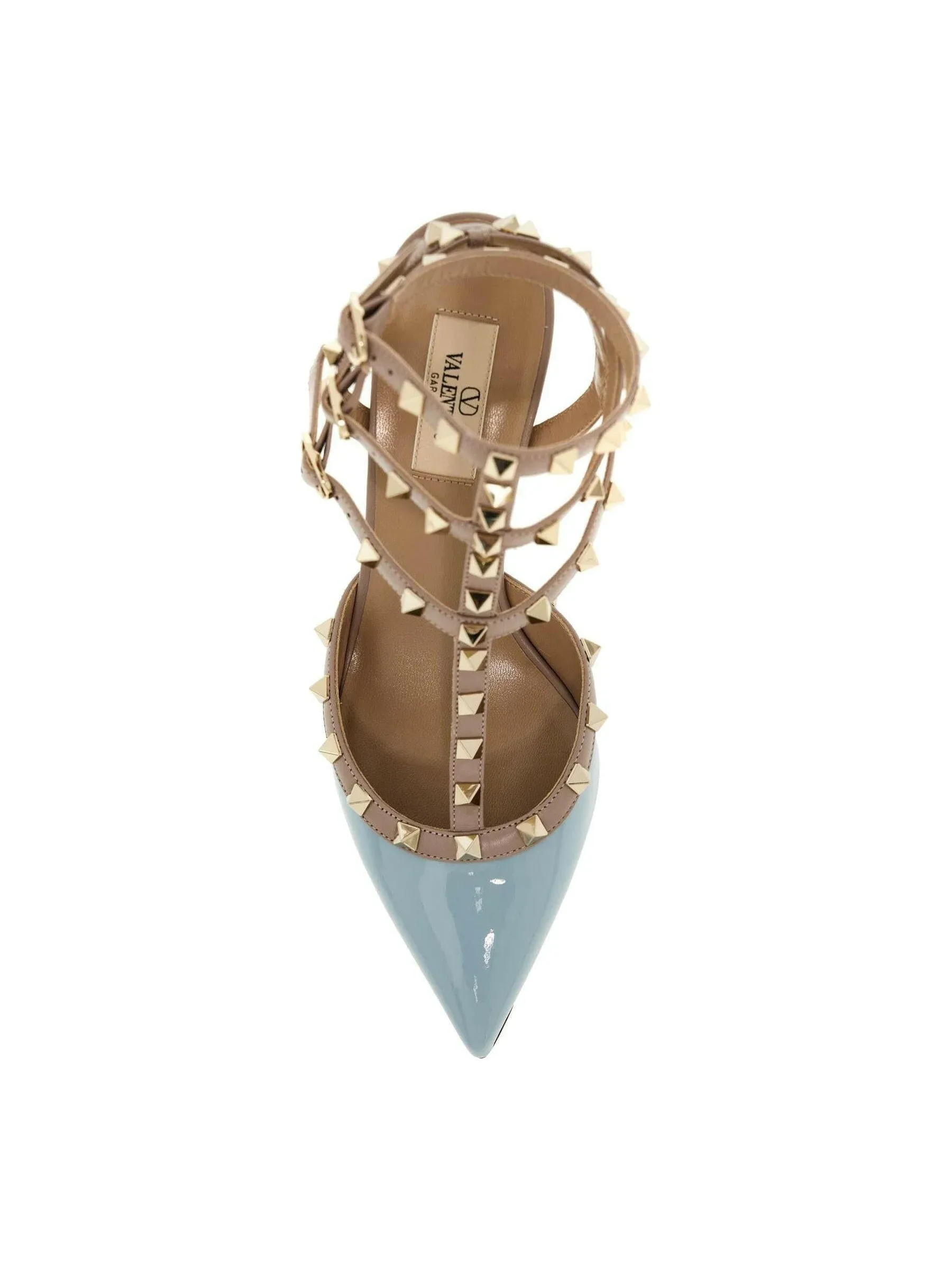 Caged Rockstud Slingback Pumps