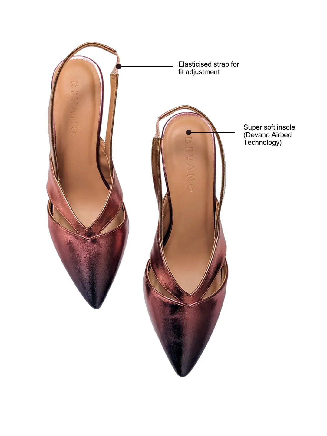 Cami Slingback Pumps Sunset Metallic