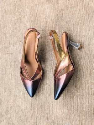 Cami Slingback Pumps Sunset Metallic