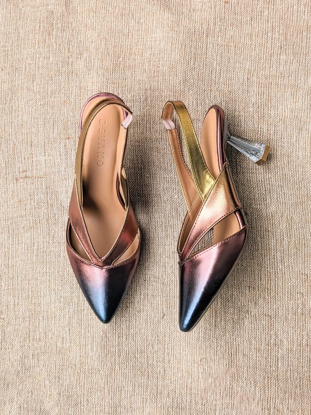 Cami Slingback Pumps Sunset Metallic