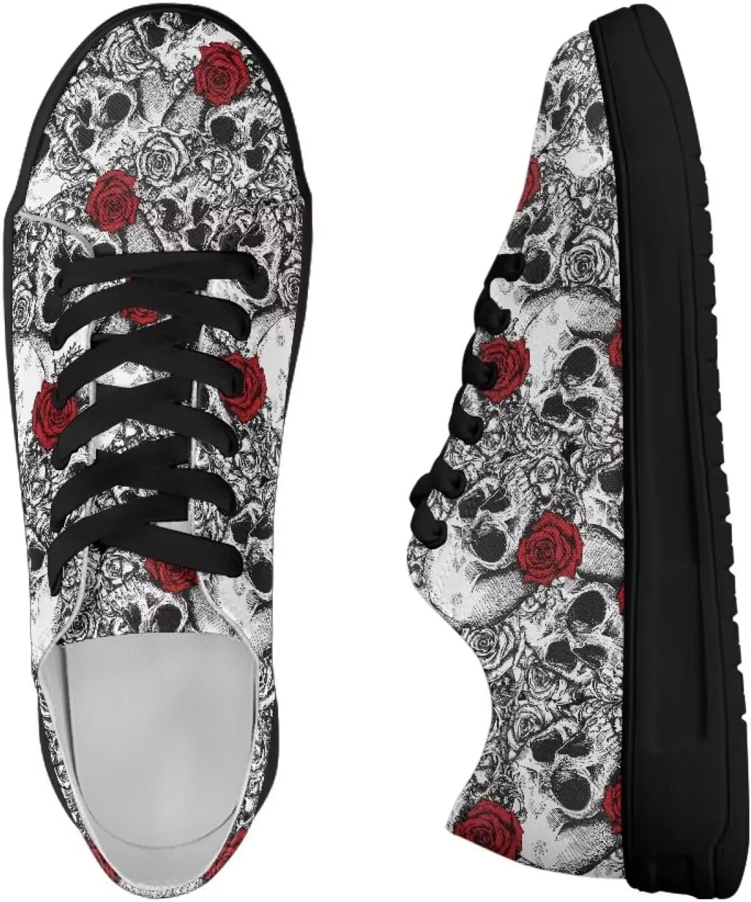 Canvas Shoes Lace-Up Low Top Sneakers Womens Fashion Casual Shoes Walking Comfortable Platform Canvas Sneakers