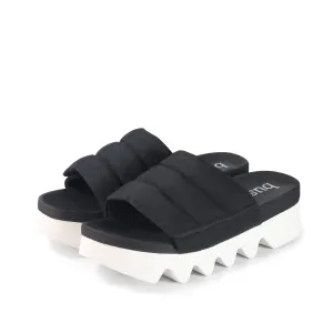 Capri Adjustable Slide Sandals (Nero)
