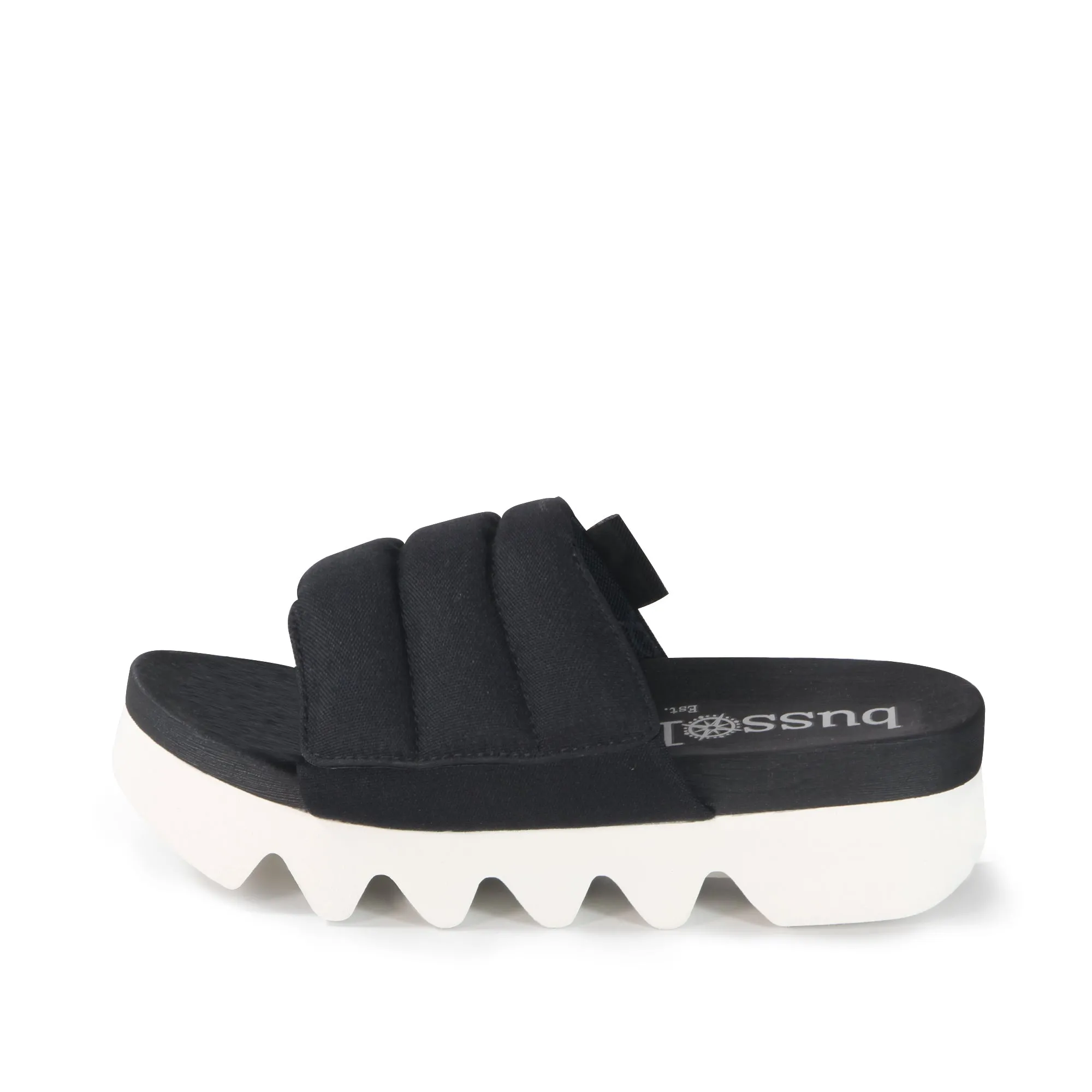 Capri Adjustable Slide Sandals (Nero)