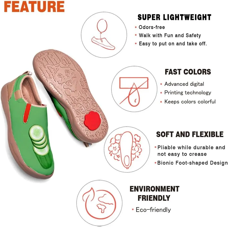 Casual Shoes for Women Art Painted Slip On Loafers Lightweight Fashion Travel Walking Sneaker