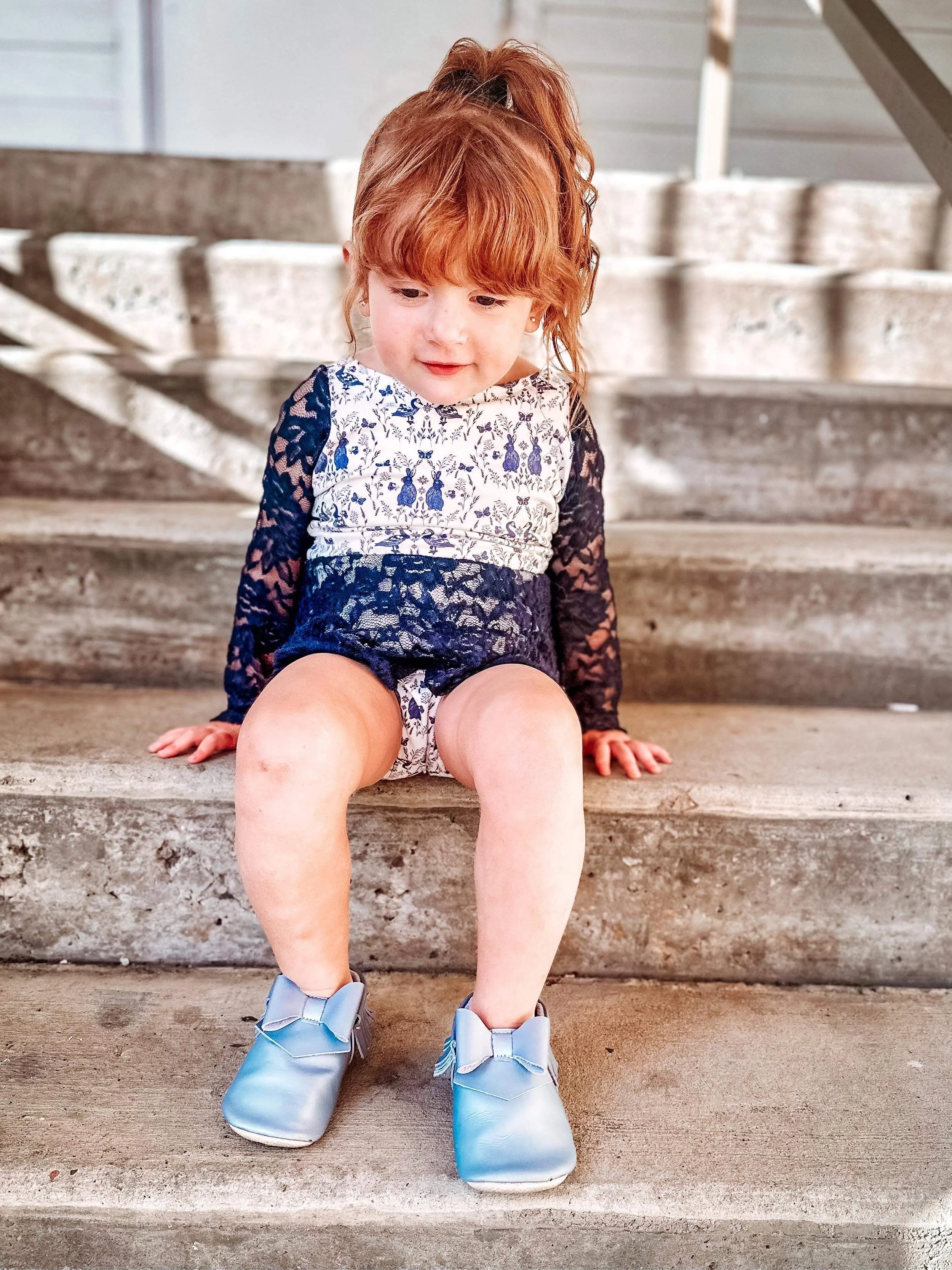Celestial Blue Bow Mocs