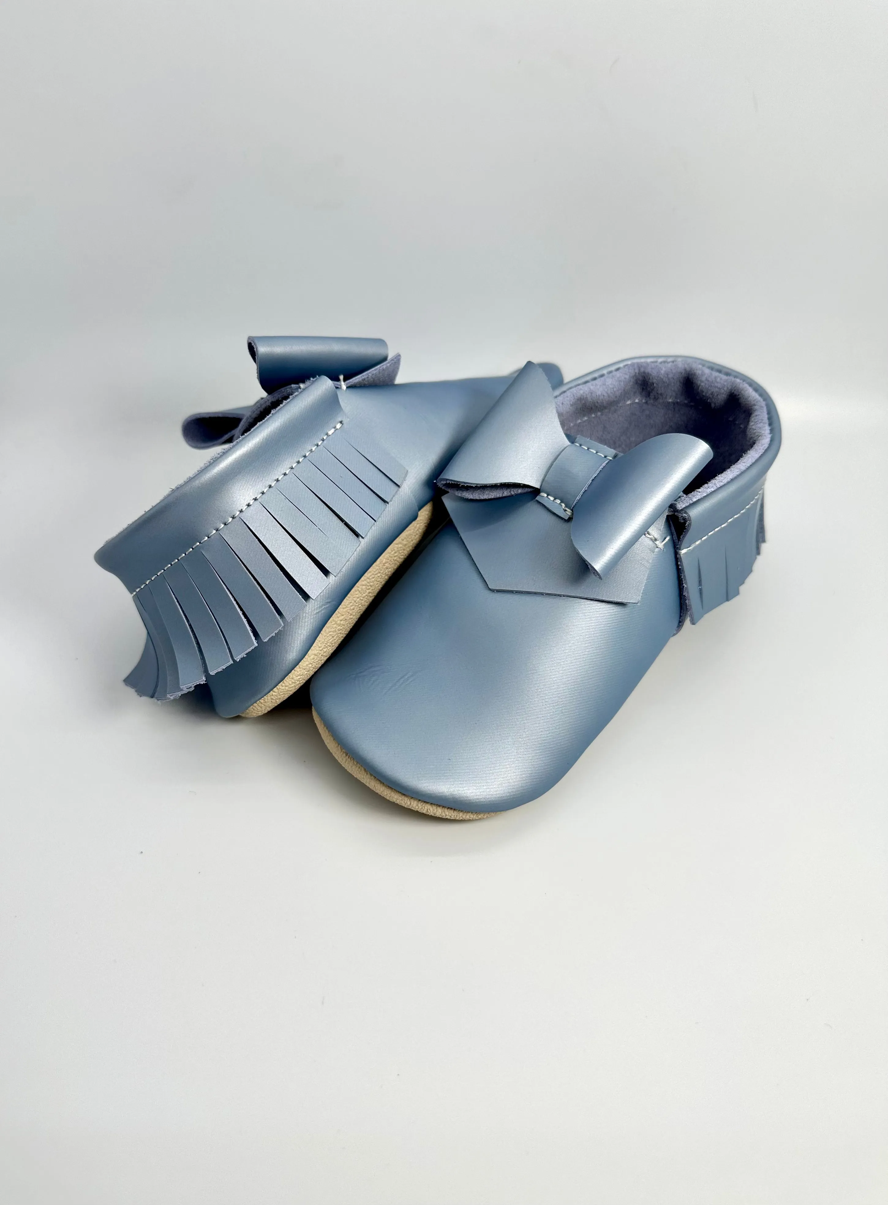 Celestial Blue Bow Mocs
