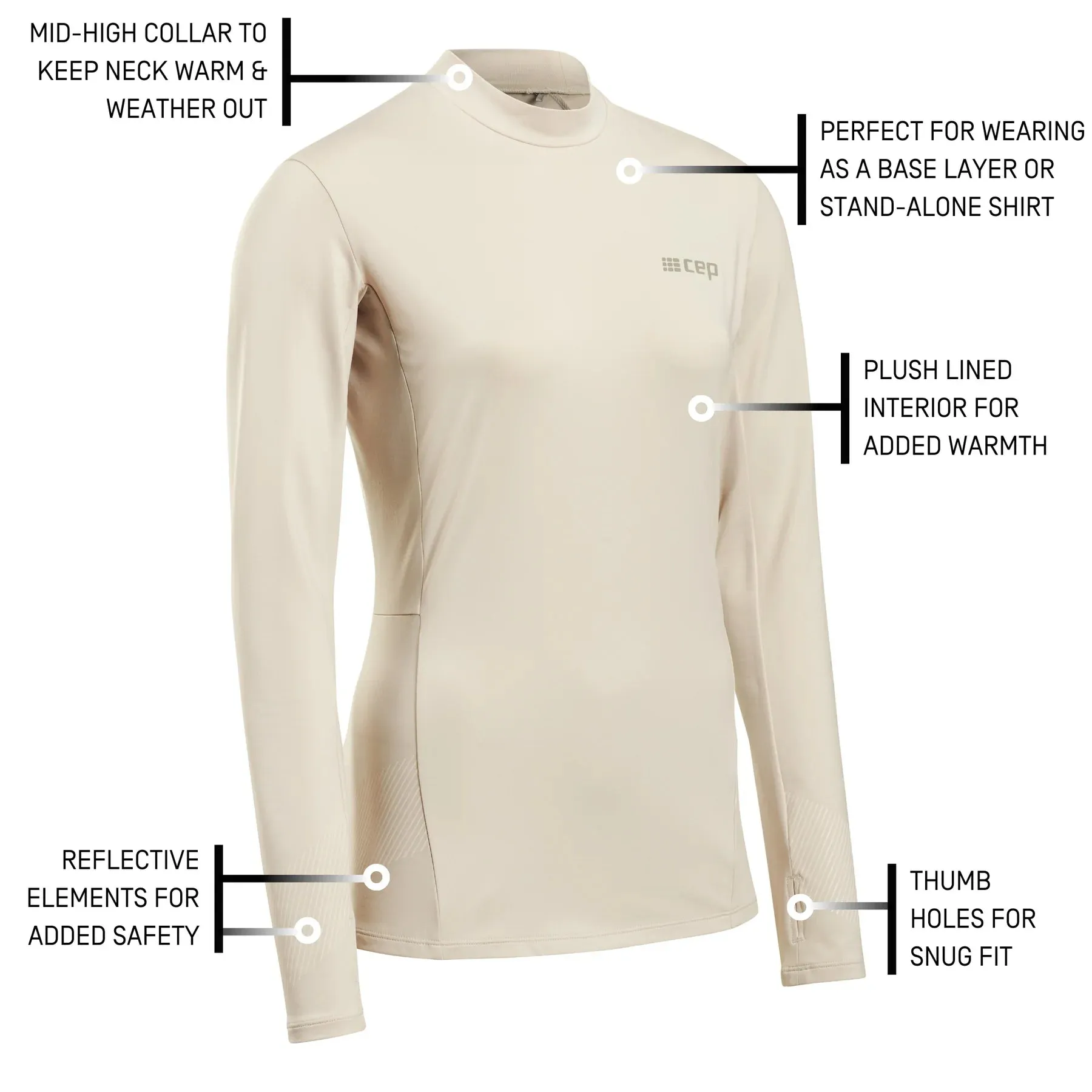 CEP | Cold Weather Shirt Long Sleeve, v2 | Women's | Cream