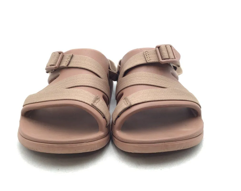 Chaco Women's Pink Open Toe Adjustable Strap Slip-On Slide Sandals - Size 8
