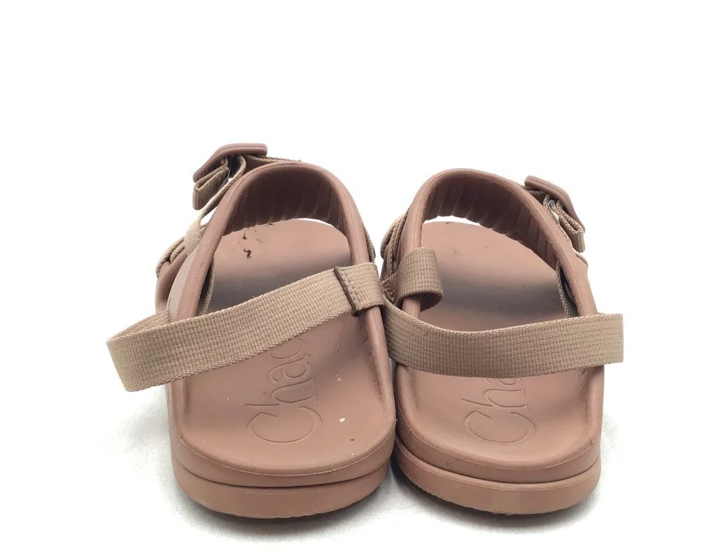 Chaco Women's Pink Open Toe Adjustable Strap Slip-On Slide Sandals - Size 8