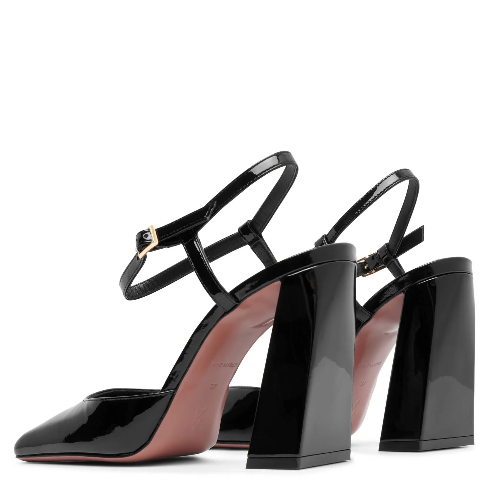 Charlotte 95 black patent pumps