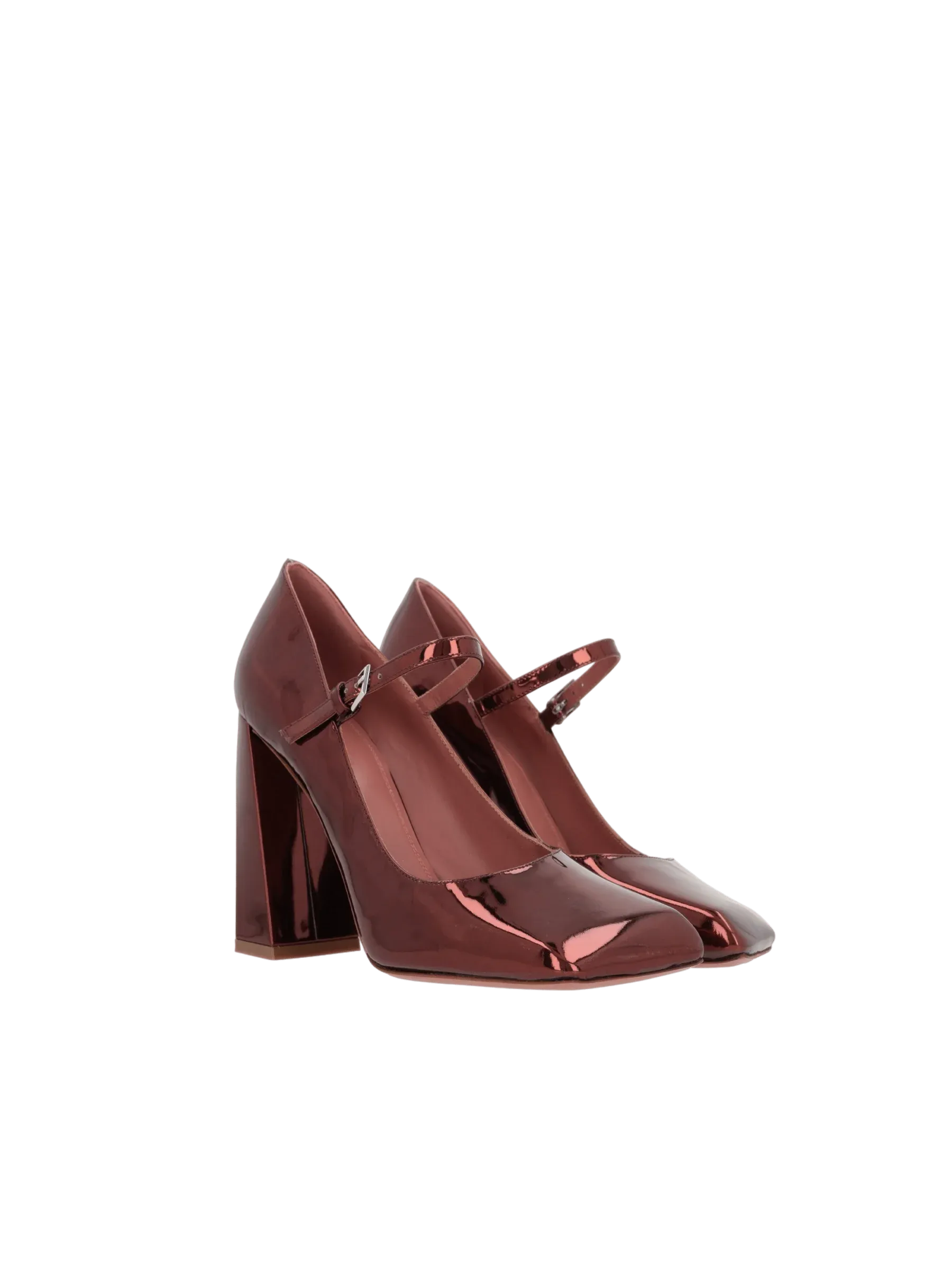 Charlotte Mirror-Effect Leather Mary-Jane Shoes