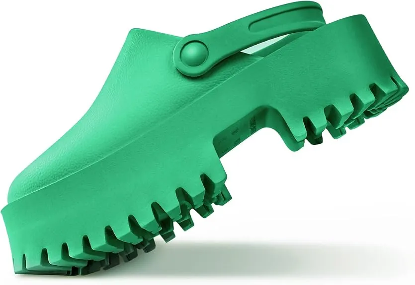 Cherse Platform Green Fashion Slip On Thick Non Slip Home Lazy Waterproof Sandals