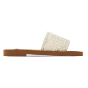 ChloÃ© White Lace Woody Flat Mules