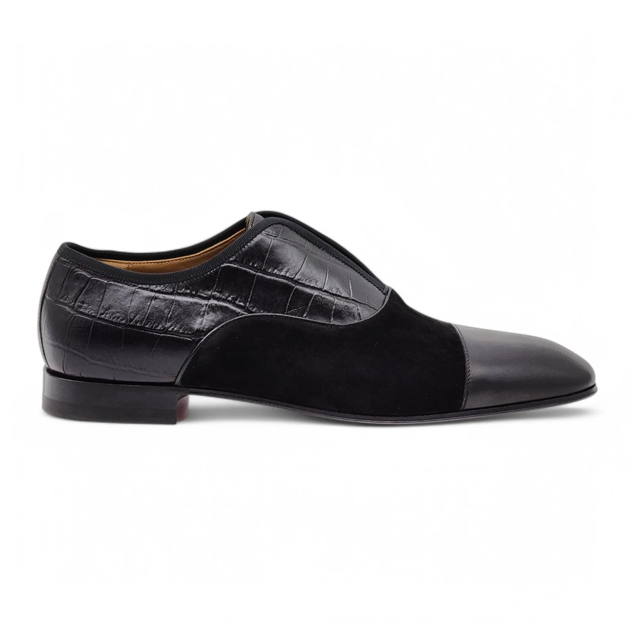 Christian Louboutin Alpha Male Suede and Leather Oxford Shoes - Black - EU 42 / US 9