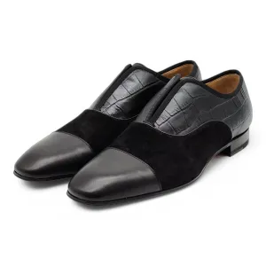 Christian Louboutin Alpha Male Suede and Leather Oxford Shoes - Black - EU 42 / US 9