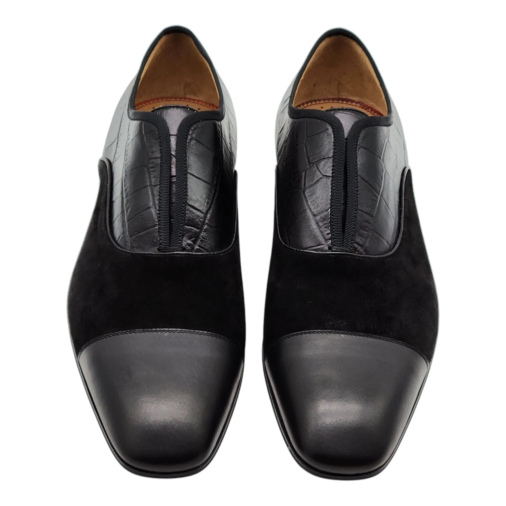 Christian Louboutin Alpha Male Suede and Leather Oxford Shoes - Black - EU 42 / US 9