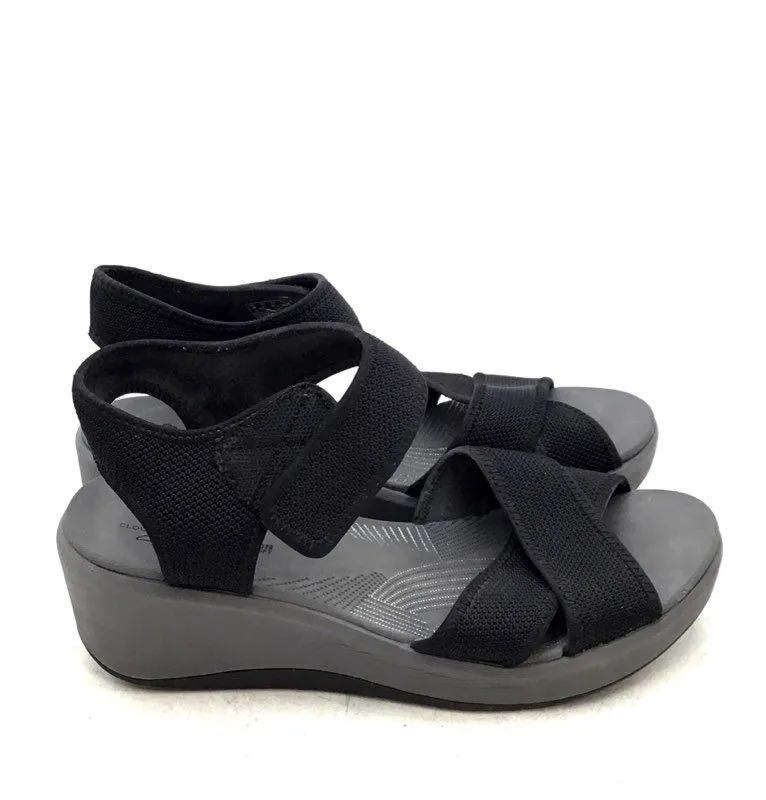 Clarks Women's Black Strappy Sandals - Size 8.5