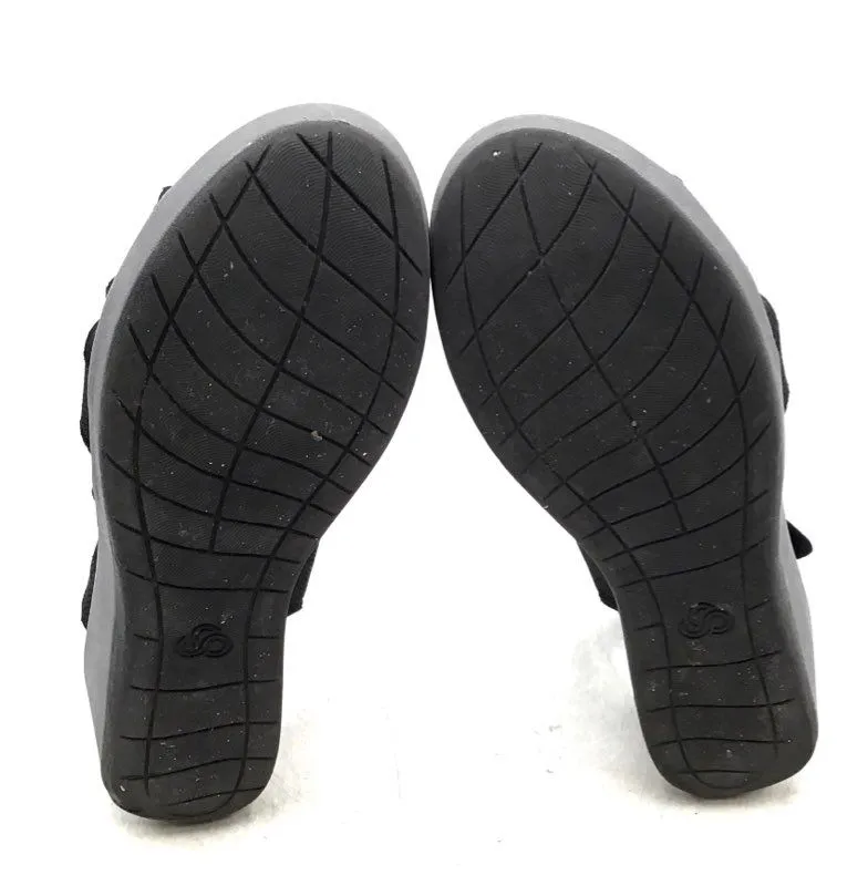 Clarks Women's Black Strappy Sandals - Size 8.5