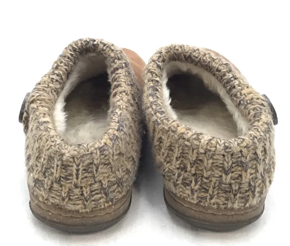 Clarks Women's Brown Leather Clog Slippers - Size 6M
