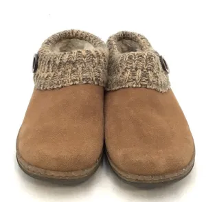 Clarks Women's Brown Leather Clog Slippers - Size 6M