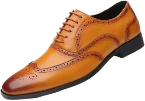 Classic Men Dress Shoes, Lace Up Loafers for Men, Point Toe Business Casual Shoes