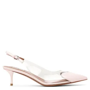 Coeur 55 pink patent slingback pumps