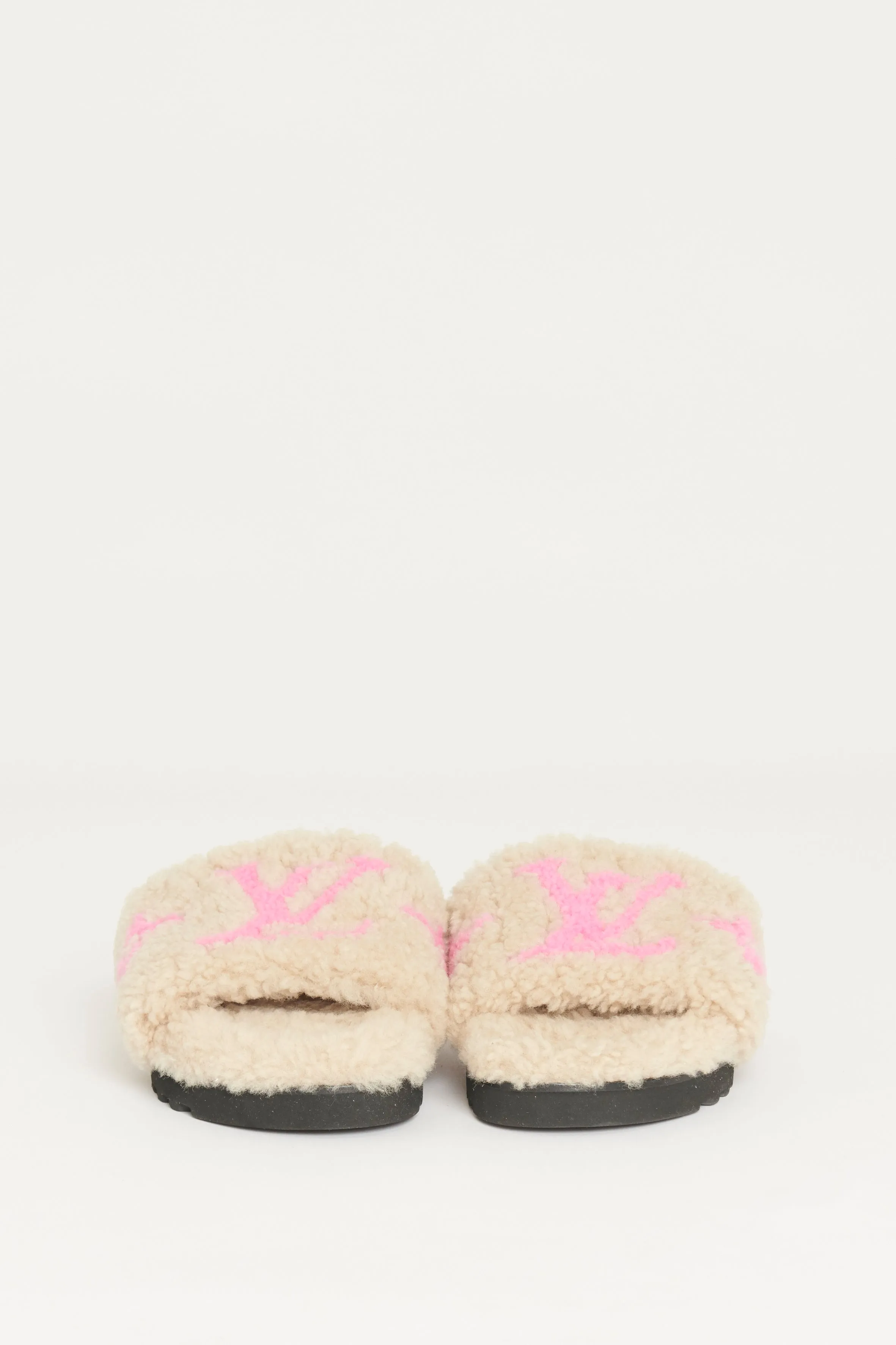 Cream Paseo Flat Preowned Mules