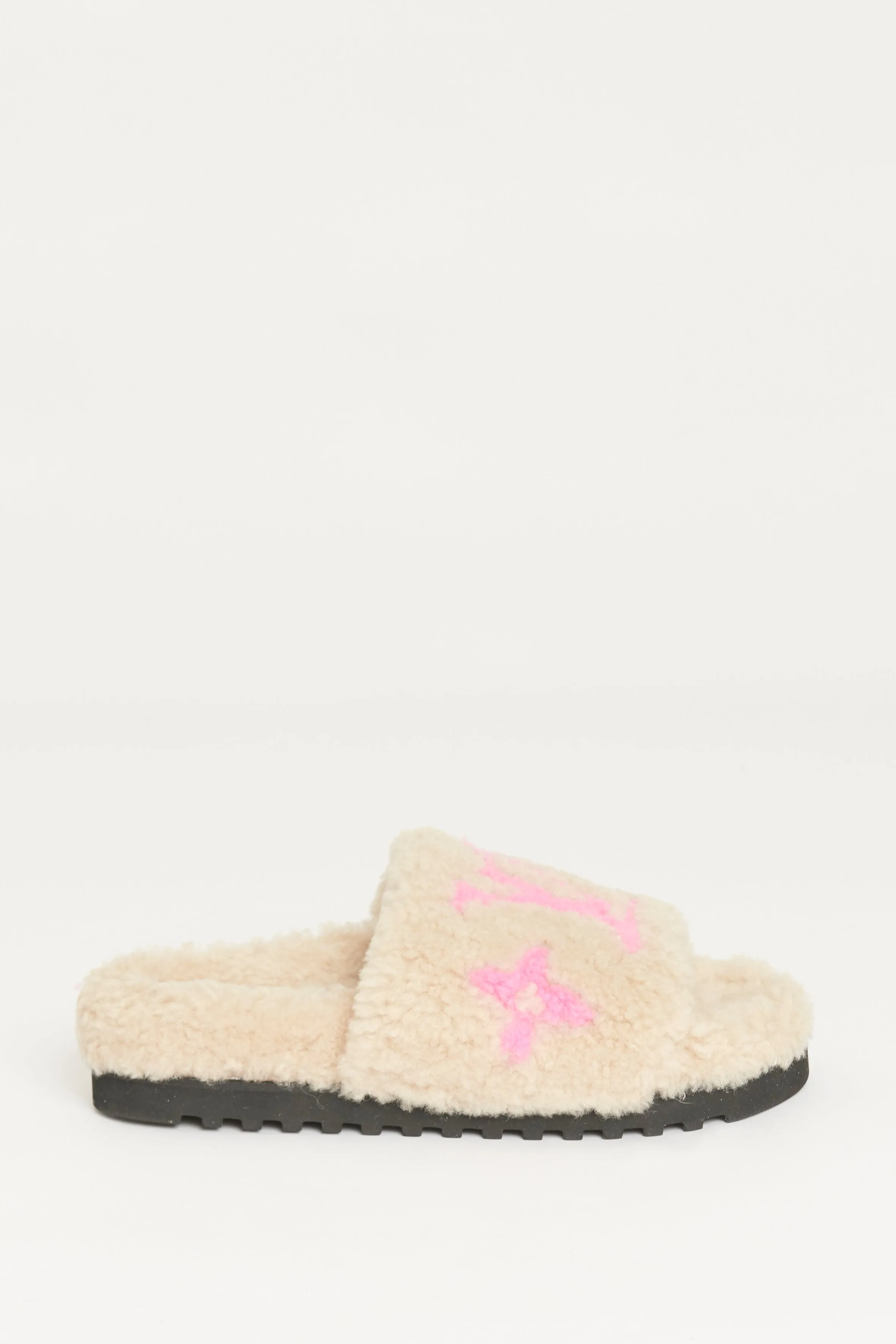 Cream Paseo Flat Preowned Mules