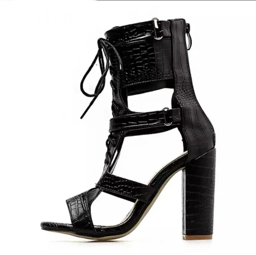Cut-outs Peep Toe Sandals