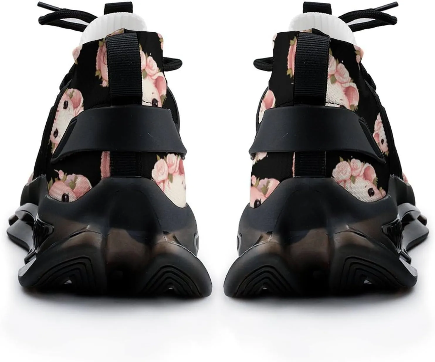 Cute Cartoon Piggy Print Mens Sneakers Running Shoes Lightweight Athletic Shoes for Jogging Walking Gym